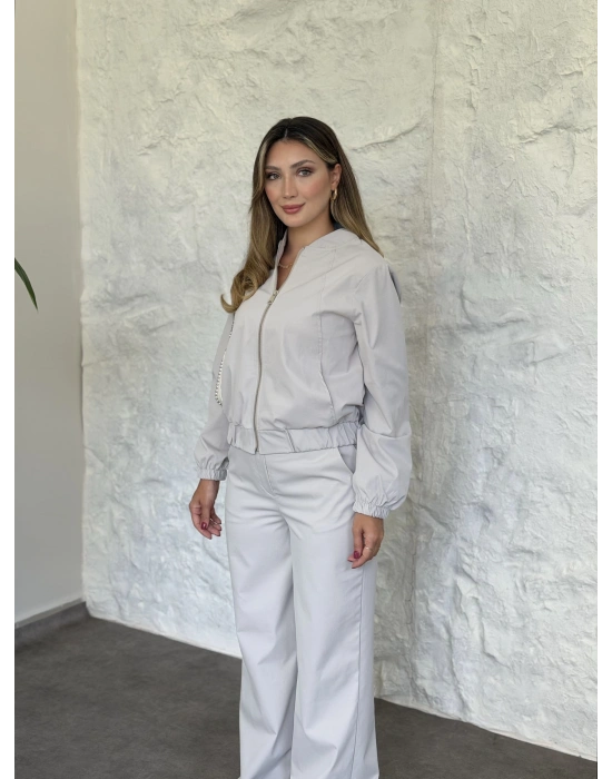 Mira Fermuarlı Casual Takım taş