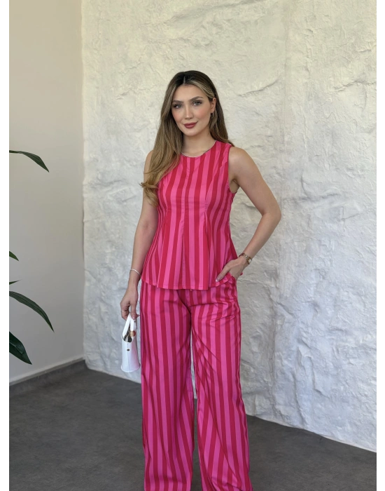 Modern çizgili barbie takım