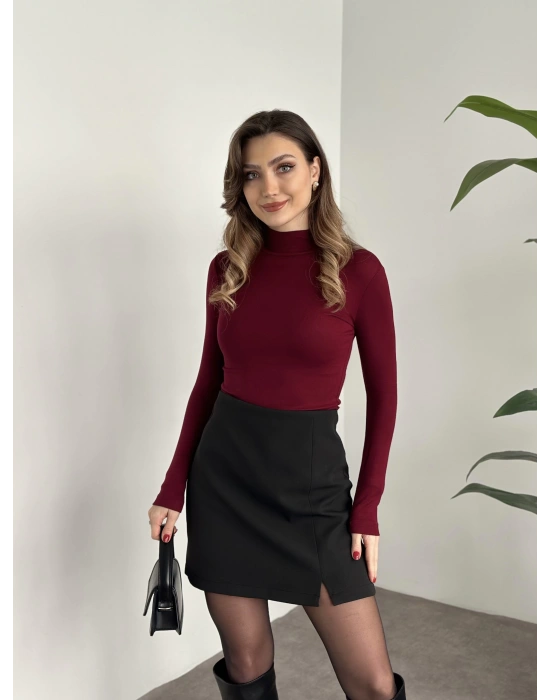 marka model yarım balıkcı body bordo