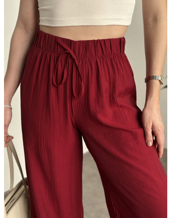 Şalvar model salaş pantolon bordo
