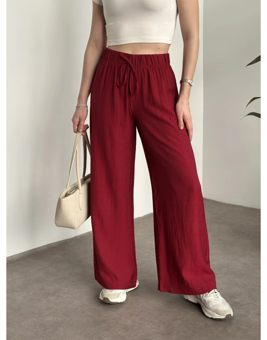 Şalvar model salaş pantolon bordo