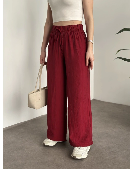 Şalvar model salaş pantolon bordo