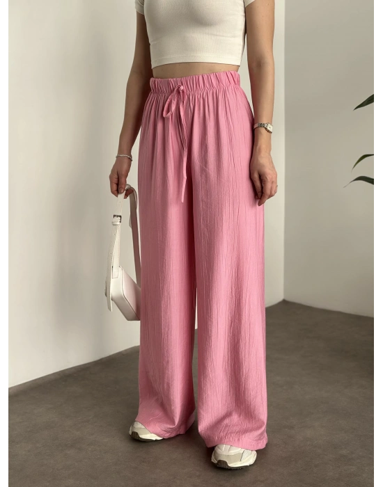 Şalvar model salaş pantolon pembe