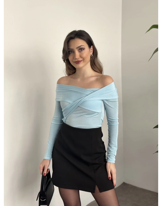 Zr marka etiketli çoklu bluz mavi