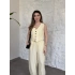 Şalvar pantolon yelekli takım sarı