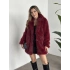 Ara boy cepli kürk kaban bordo