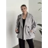 Oversize ara boy standart kaşe kaban gri