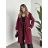 Premium kalite kaşe kaban bordo