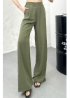 Beli lastikli cırtlı zr model pantolon Haki