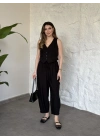 Şalvar pantolon yelekli takım siyah