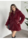 Ara boy cepli kürk kaban bordo