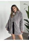 Ara boy cepli kürk kaban gri