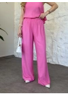 Askısı ayarlanabilir çilek kumaş takım pembe