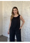 Basic rahat kalıp ikili takım siyah