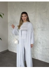 Basic üst & pantolonlu 3’lü takım gri