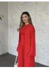 Basic üst & pantolonlu 3’lü takım kırmızı