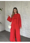 Basic üst & pantolonlu 3’lü takım kırmızı