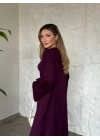 Basic üst & pantolonlu 3’lü takım mürdüm