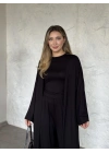 Basic üst & pantolonlu 3’lü takım siyah