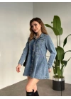 Kot Mini Gömlek Yaka Elbise