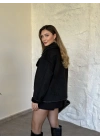 Lara teddy kürklü mont siyah