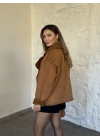 Lara teddy kürklü mont taba