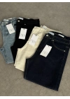 Marka etiketli boyfit jean koyu