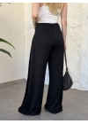 Marka model geniş paça modal eşofman pantolon siyah