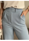 Meşhur Beli Cırt Cırtlı Bol Paça Pantolon bebek mavisi