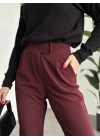Meşhur Beli Cırt Cırtlı Bol Paça Pantolon bordo