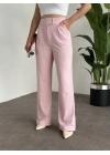 Meşhur Beli Cırt Cırtlı Bol Paça Pantolon Pembe