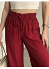 Şalvar model salaş pantolon bordo