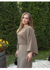 Yarasa kol maxi elbise haki