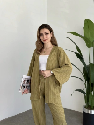 İkili Bol Kesim Takım Yağ Yeşili