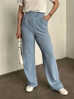 Meşhur Beli Cırt Cırtlı Bol Paça Pantolon bebek mavisi