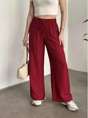 Şalvar model salaş pantolon bordo