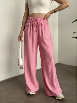 Şalvar model salaş pantolon pembe