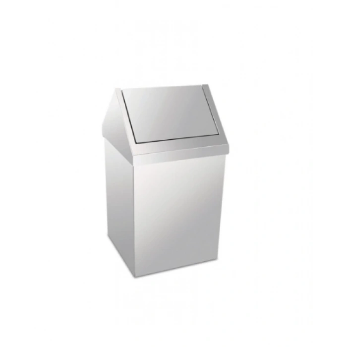 11 Lt Çatı Kapaklı Çöp Kovası Paslanmaz ( 1 Adet )