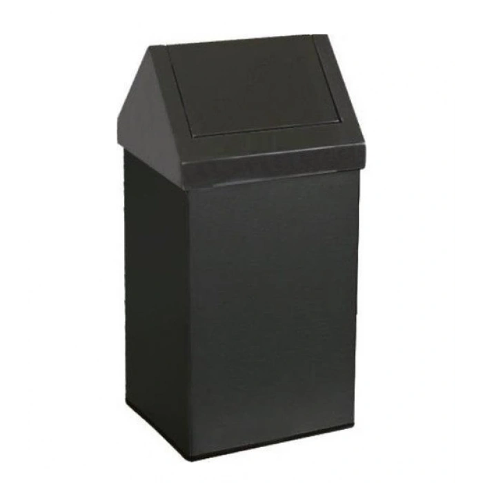16 Lt Çatı Kapaklı Çöp Kovası Siyah(1 Adet)