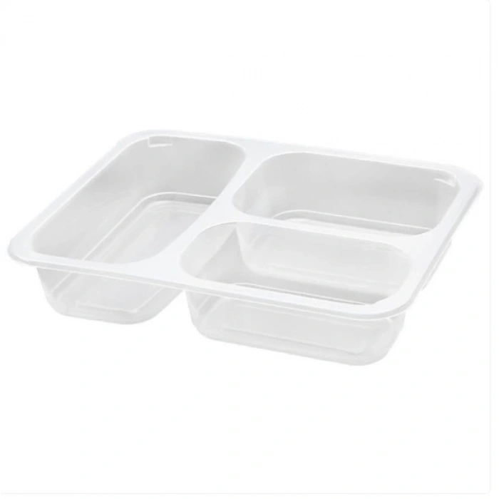 3 Bölmeli Mikrodalga Yemek Kabı ( 400 Adet )