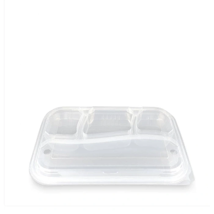 4 Bölmeli Kapaklı Kebap Kabı (75 Adet)