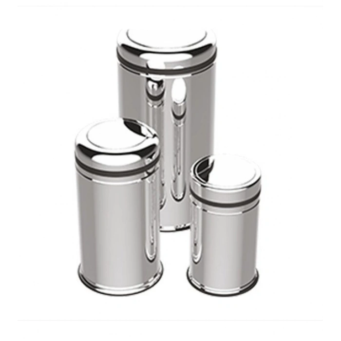 45 Lt Pratik Kapaklı Çöp Kovası Paslanmaz ( 1 Adet )