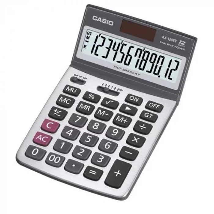 Casio Hesap Makinesi AX-120ST Eğimli Ekran 12 Haneli