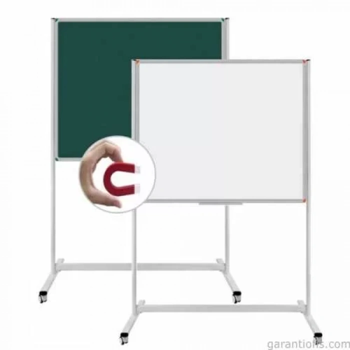 Panda PAN 273 Çelik Emaye Beyaz Yazı Tahtası Tekerlekli Ayaklı (120x150 cm)