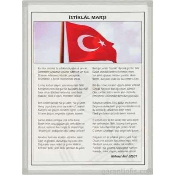 Panda PAN 416 Alüminyum Çerçeve İstiklal Marşı (50x70 cm)