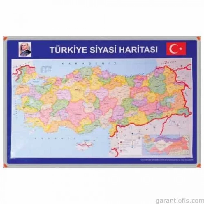 Panda PAN 401 Alüminyum Çerçeve Türkiye Siyasi Haritası (70x100 cm)