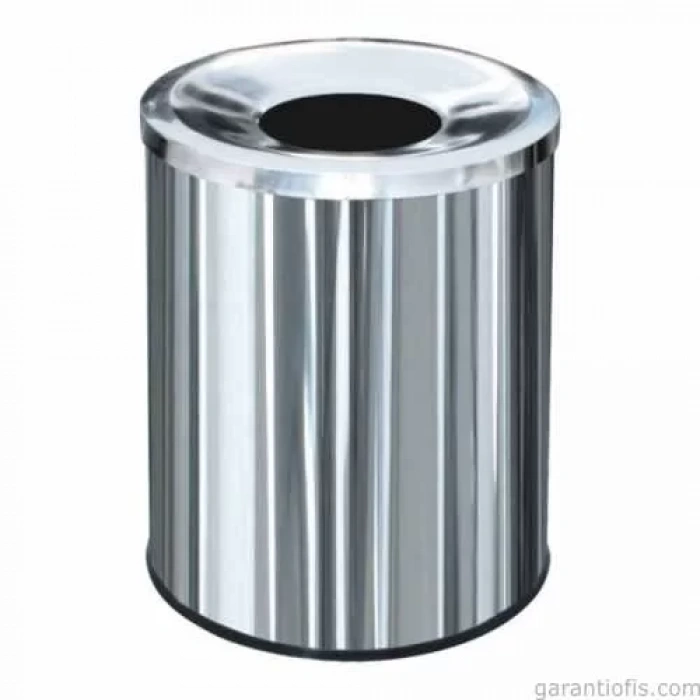 Garanti Metal 1407 Çember Kapaklı Paslanmaz Metal Çöp Kovası (13 Lt)