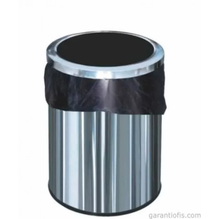 Garanti Metal 1414 Çemberli Paslanmaz Krom Çöp Kovası (13 Lt)