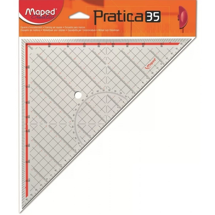 Maped Pratica Tekstil Gönyesi 35cm (Üçgen Geoderik Cetvel)
