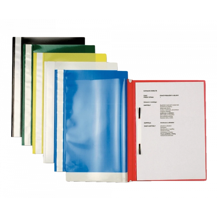 Esselte 4199 Kırmızı Plastik Telli Dosya (50 li Paket)